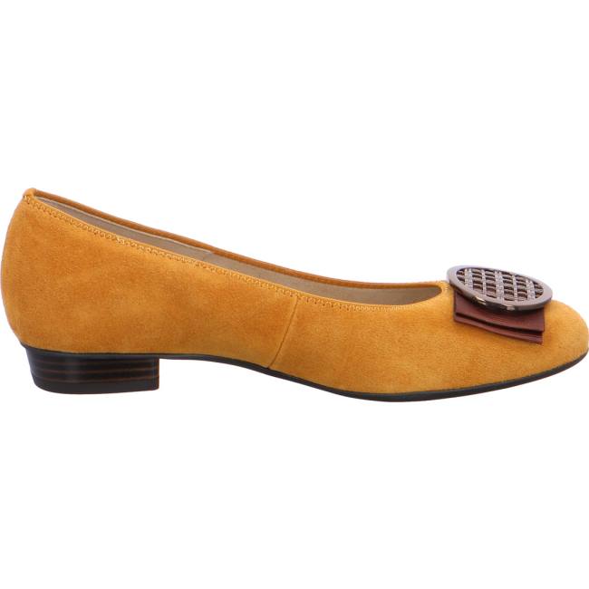 Ara Ballet Pumps Bari Curry Ženske Balerinke Žute | ARA742YEI
