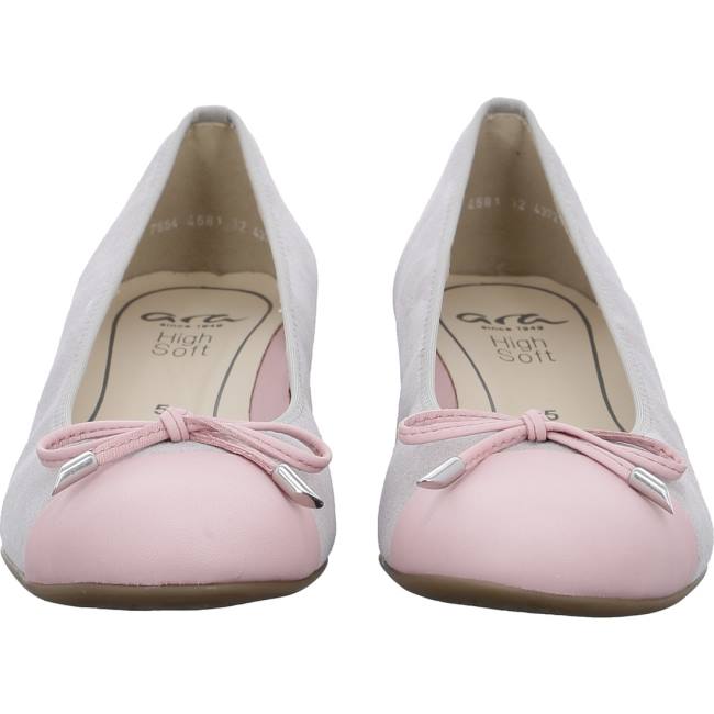 Ara Ballet Pumps Bari Flamingo Pebble Ženske Balerinke Sive | ARA196BGA
