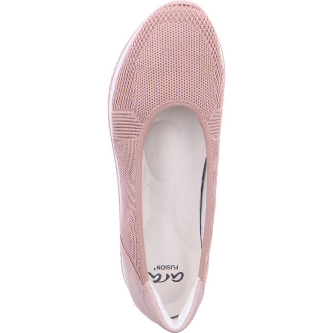 Ara Ballet Pumps Porto Powder Ženske Balerinke Roze | ARA170UZS