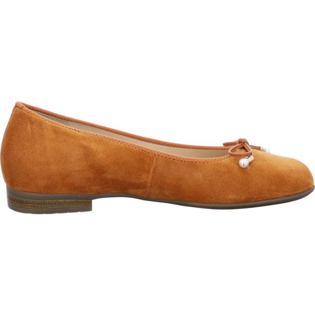 Ara Ballet Pumps Sardinia Ambra Ženske Balerinke Smeđe | ARA170THK