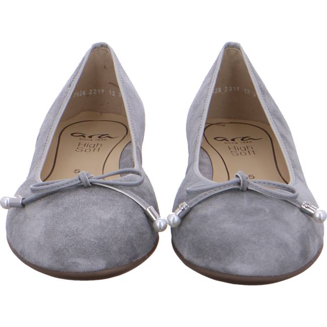 Ara Ballet Pumps Sardinia Oyster Ženske Balerinke Sive | ARA176BUK
