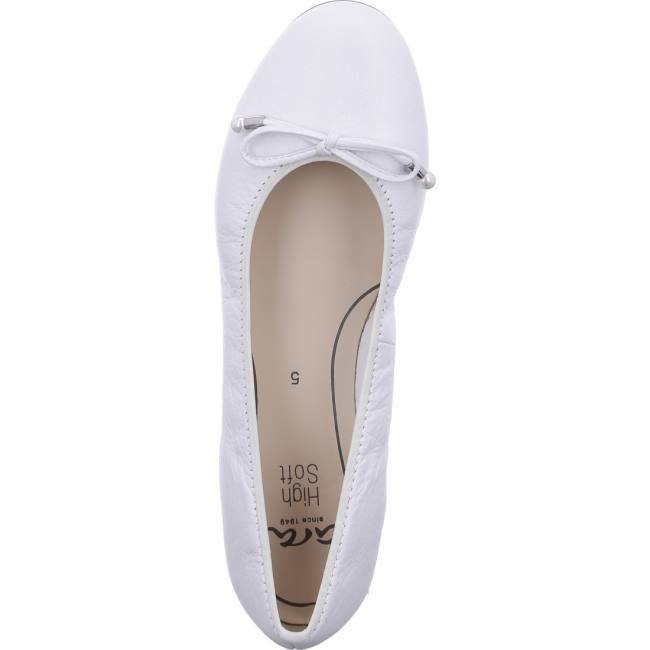 Ara Ballet Pumps Sardinia Ženske Balerinke Bijele | ARA712XOL