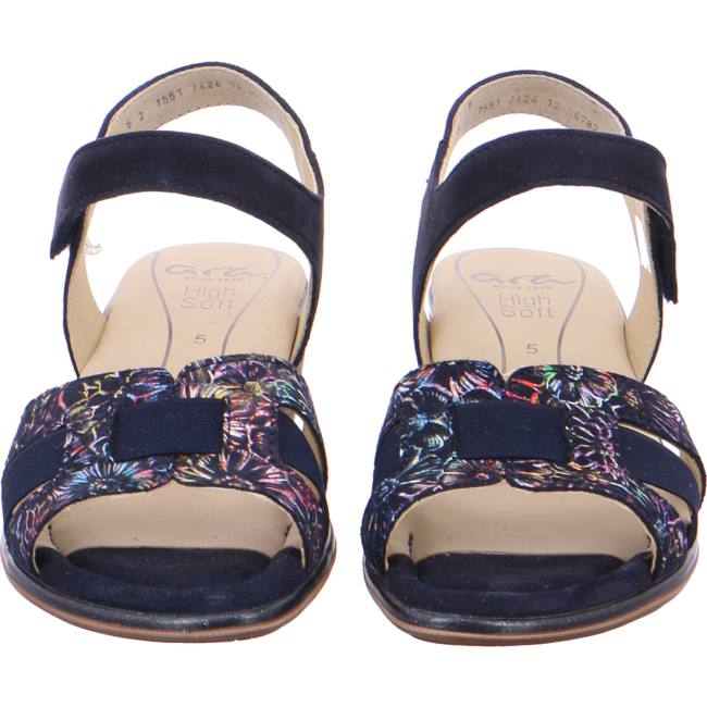 Ara Heeled Lugano Multi Ženske Sandale Plave | ARA621FXS