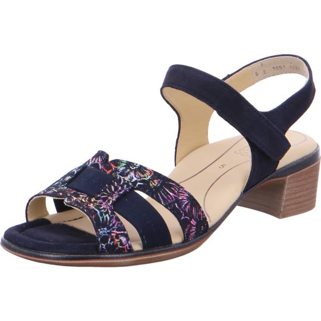 Ara Heeled Lugano Multi Ženske Sandale Plave | ARA621FXS