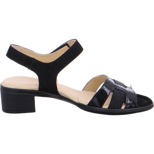 Ara Heeled Lugano Ženske Sandale Crne | ARA802WKO