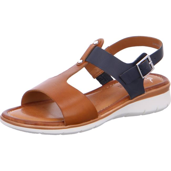 Ara Kreta Cognac-blue Ženske Sandale Smeđe | ARA325XWQ