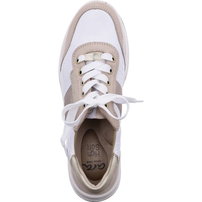 Ara Lace-ups Sapporo Nude Ženske Patike Bijele | ARA309ZLQ