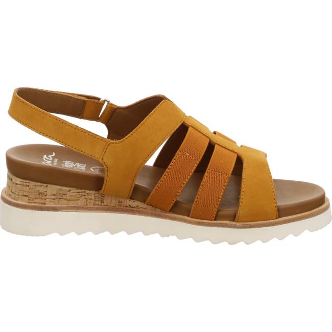 Ara Wedge Valencia Ochre Ženske Sandale Smeđe | ARA204UHZ